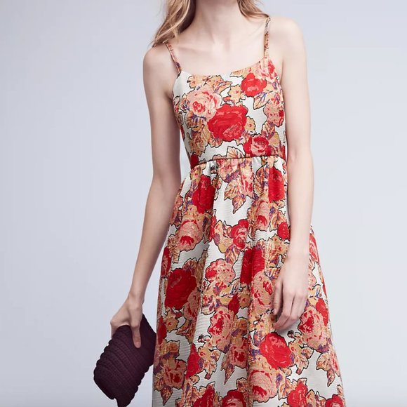 Anthropologie Dresses & Skirts - Anthropologie Rachel Antonoff Red Rose Midi Dress
